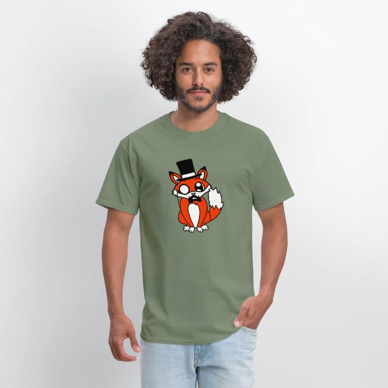 Red Fox Sir Mr. Top Hat Monocle Glasses Rich Man