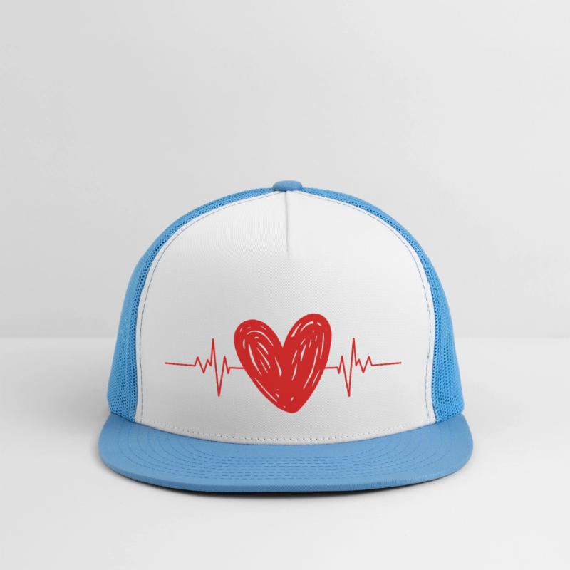 Red heart pulse heartbeat love