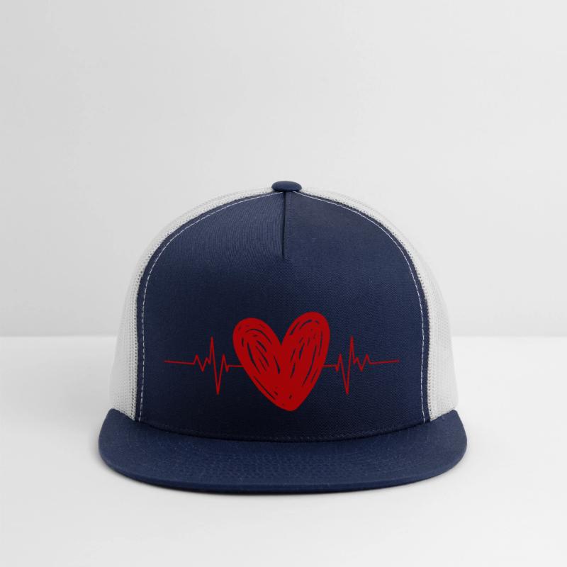 Red heart pulse heartbeat love