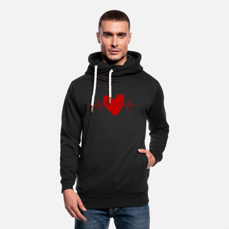 Red heart pulse heartbeat love