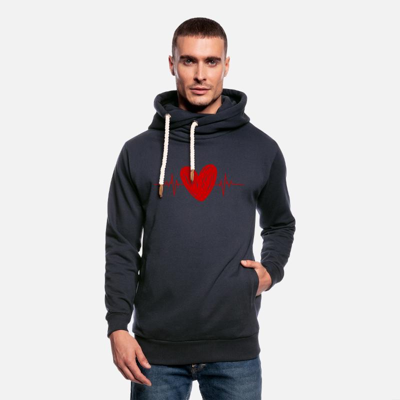 Red heart pulse heartbeat love