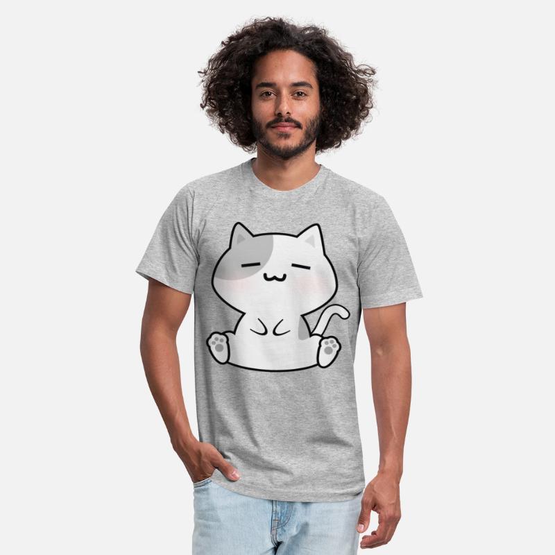 Relaxed White Cat Cartoon