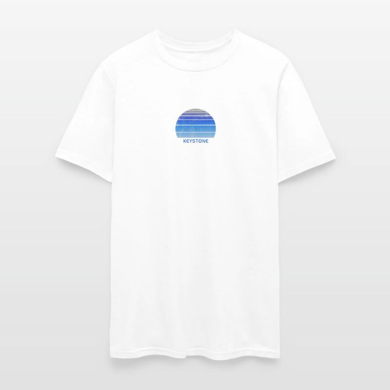 Retro Keystone Colorado Sunset Outdoors Fan Ski