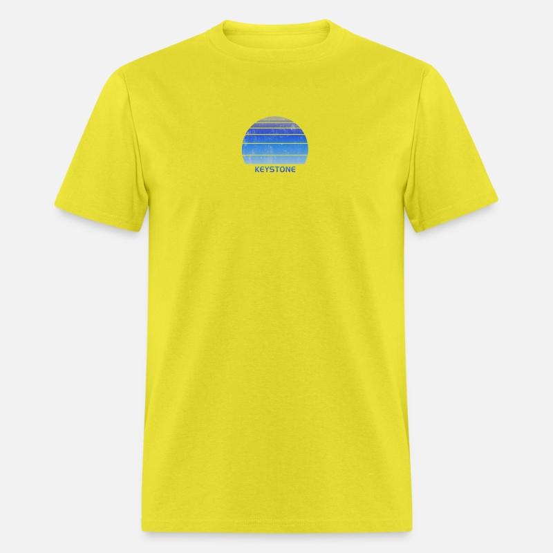 Retro Keystone Colorado Sunset Outdoors Fan Ski