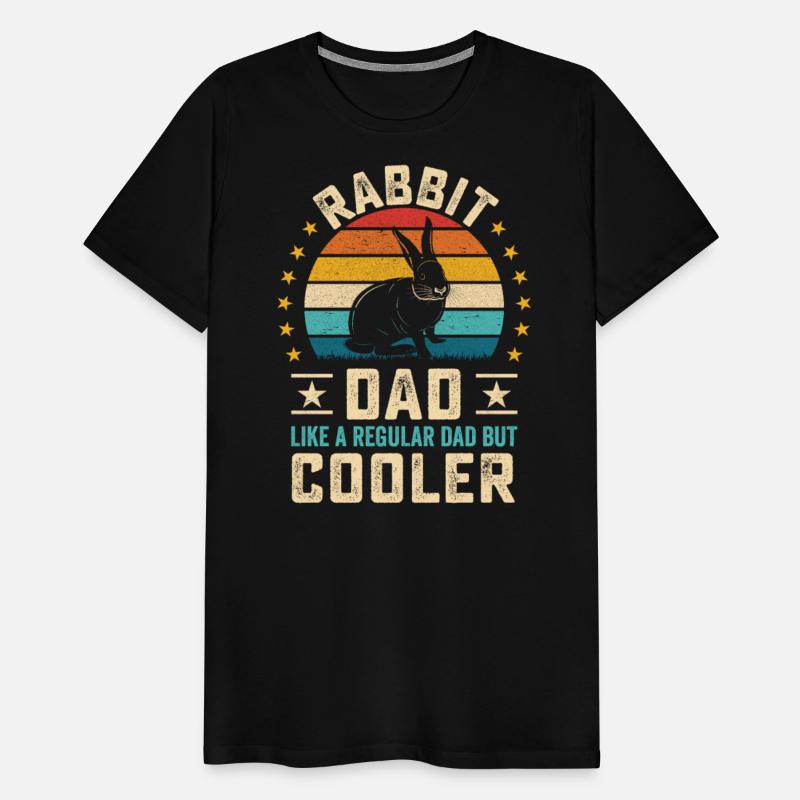 Retro sunset Rabbit Dad quote furry pet design