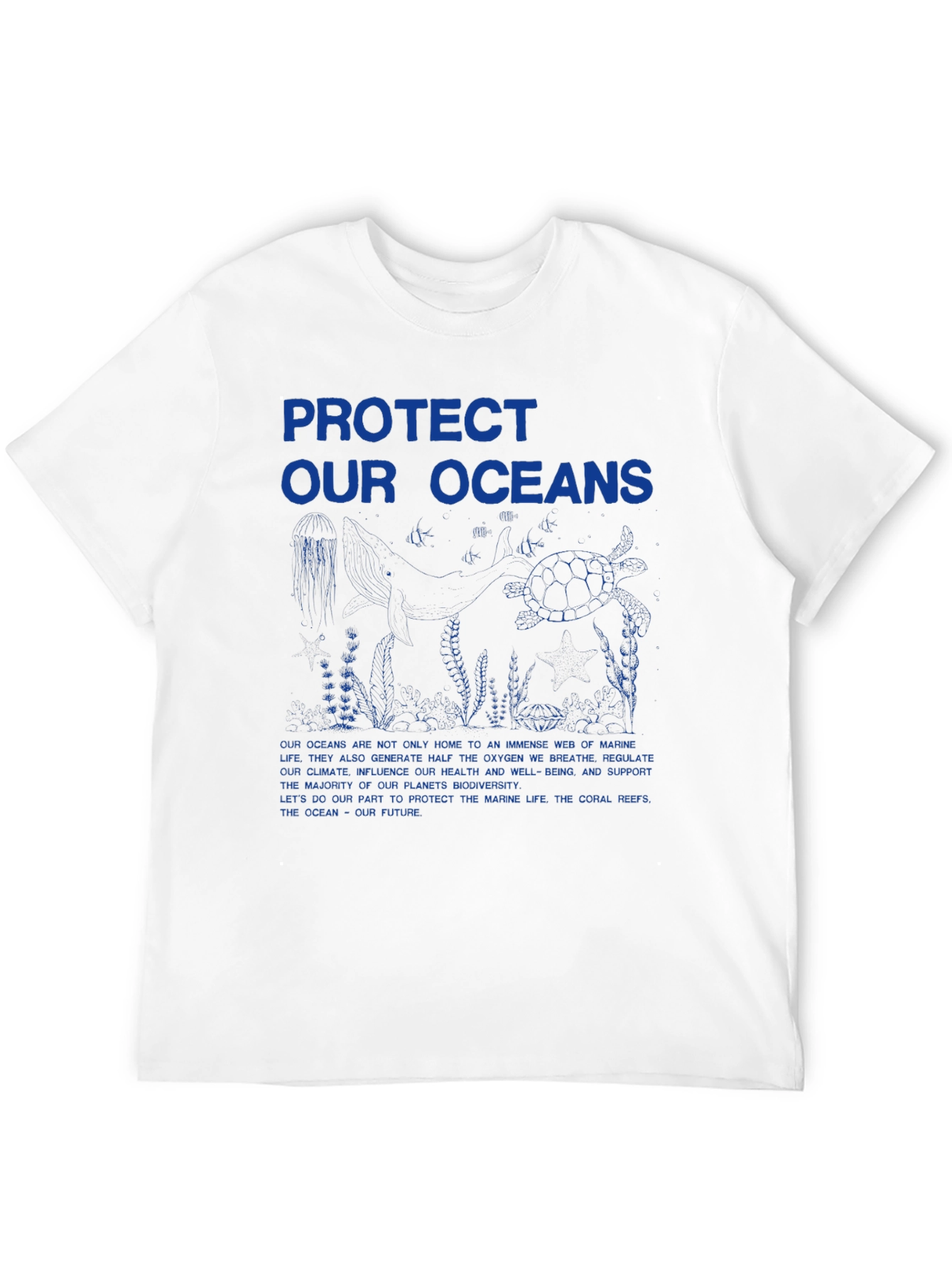 Protect Our Oceans Graphic T-Shirt - Eco-Friendly Design