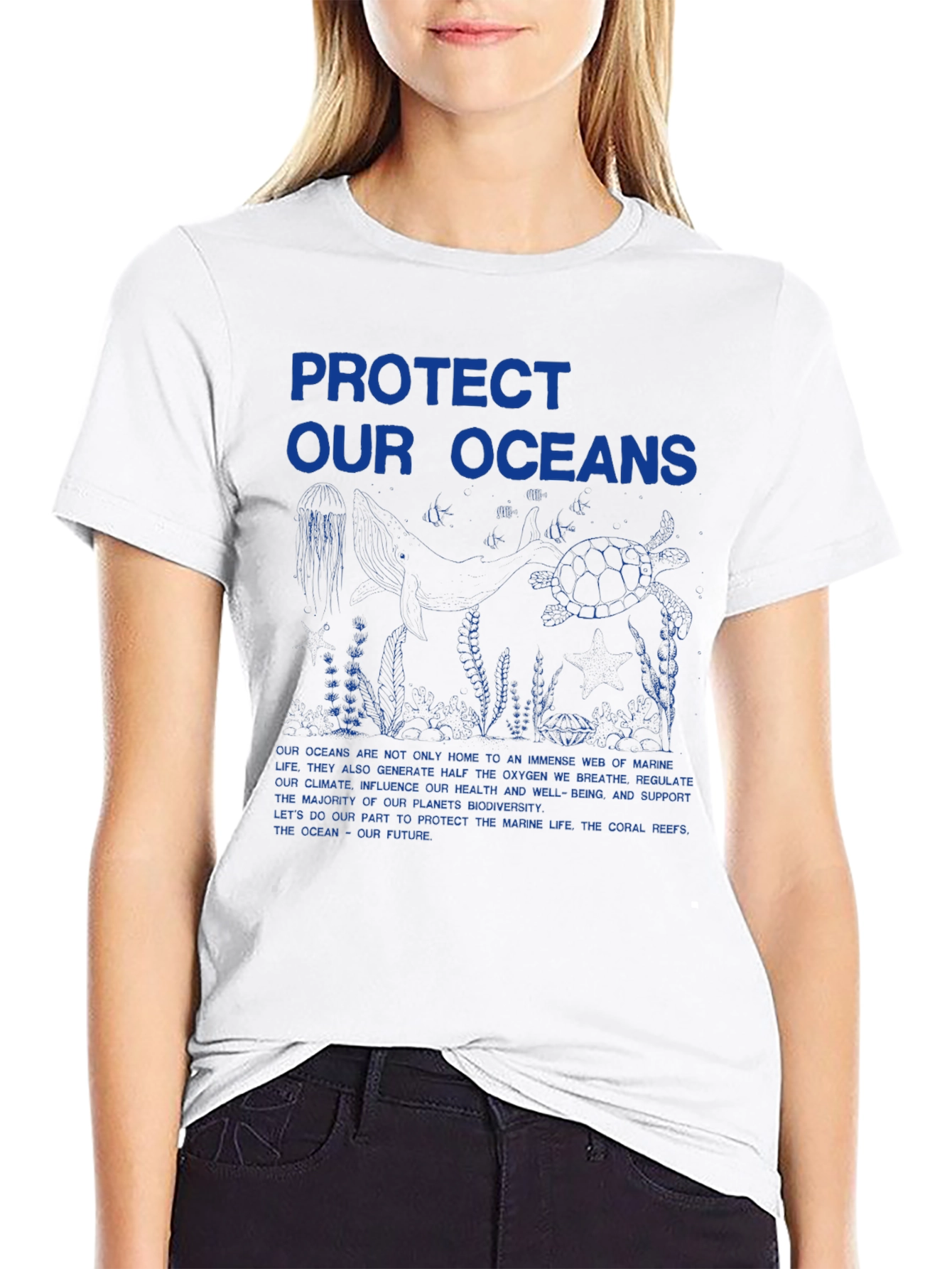 Protect Our Oceans Graphic T-Shirt - Eco-Friendly Design