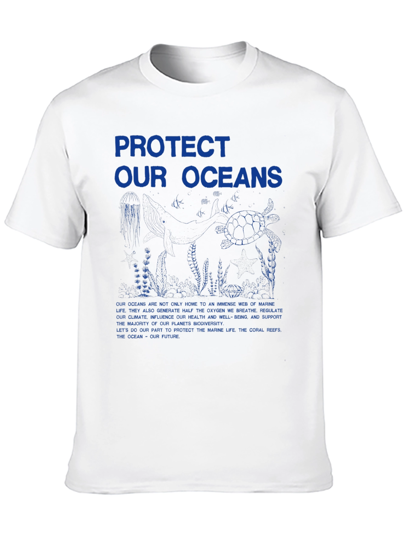 Protect Our Oceans Graphic T-Shirt - Eco-Friendly Design