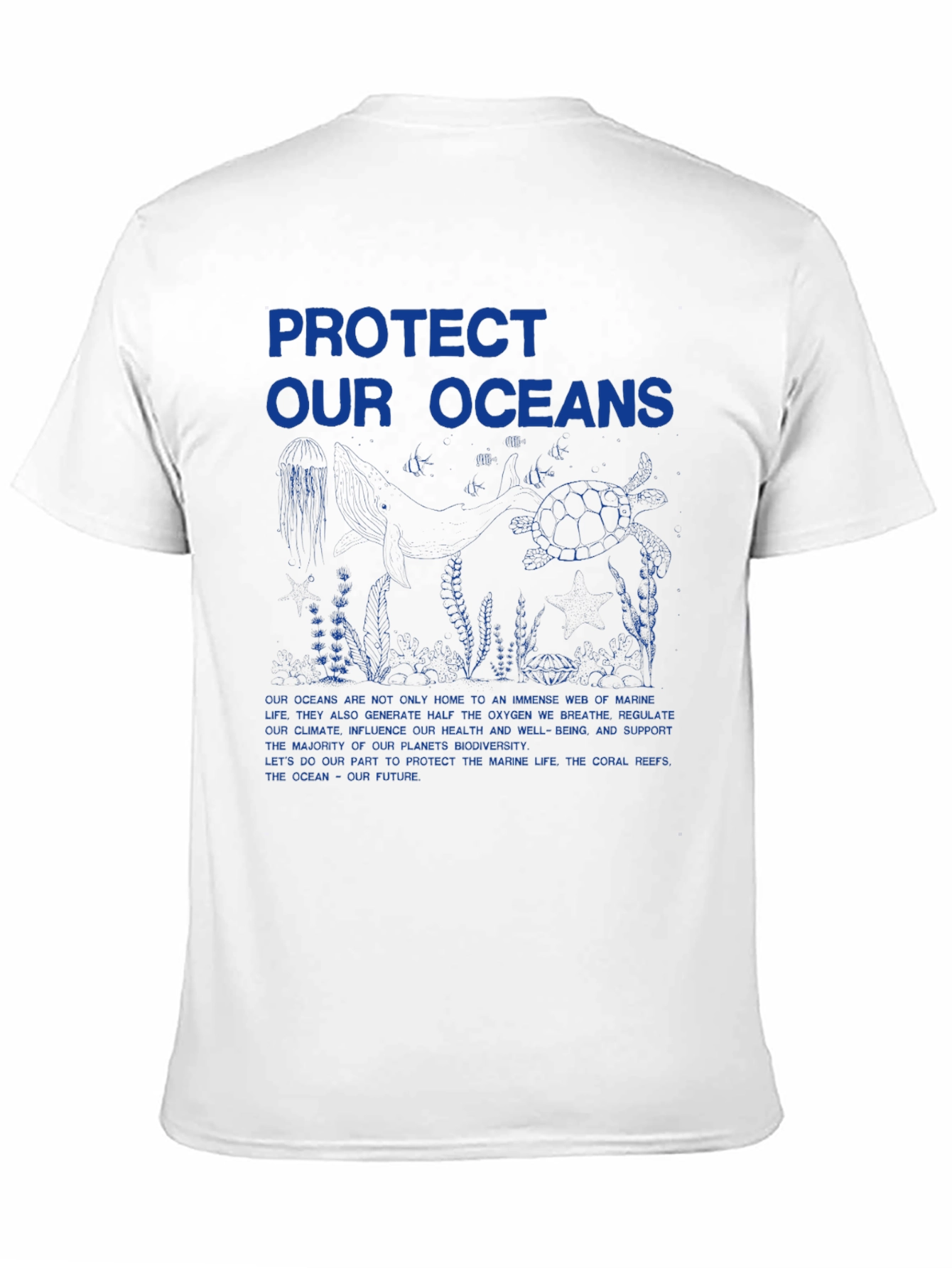 Protect Our Oceans Graphic T-Shirt - Eco-Friendly Design