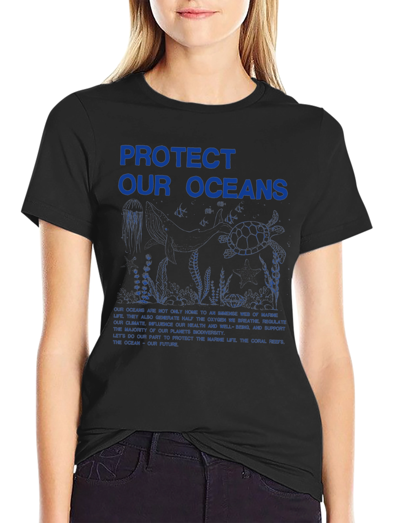 Protect Our Oceans Graphic T-Shirt - Eco-Friendly Design
