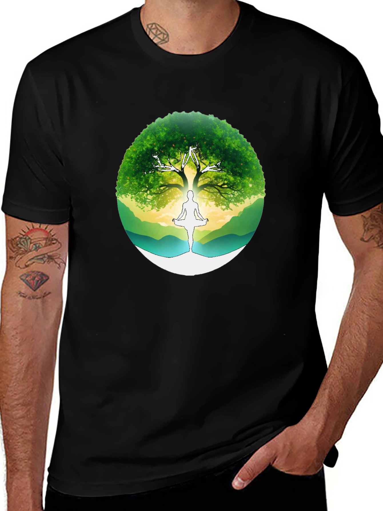 Tree of Life Yoga Graphic T-Shirt
