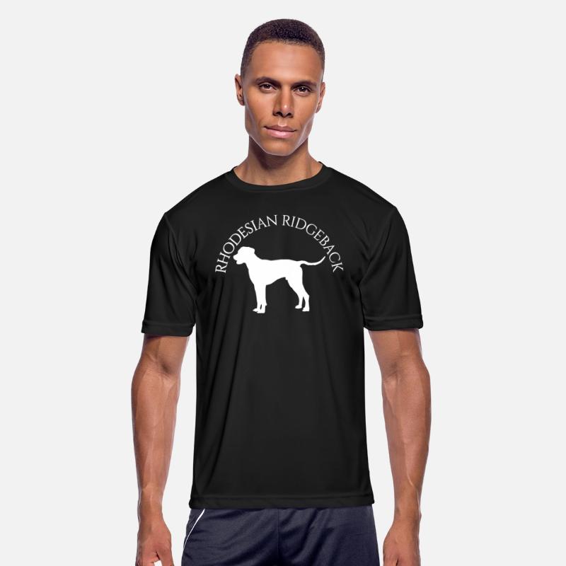 Rhodesian Ridgeback Round White Text