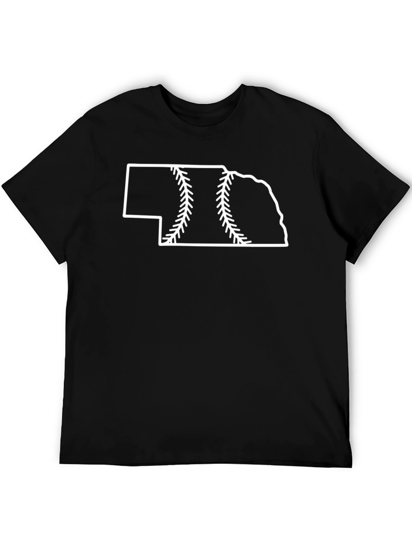 Nebraska Baseball State Outline T-Shirt