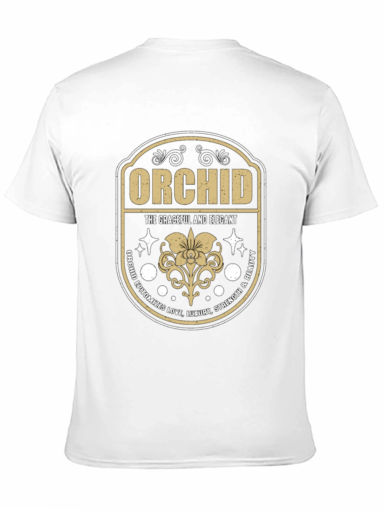 Elegant Orchid Graphic T-Shirt for Men