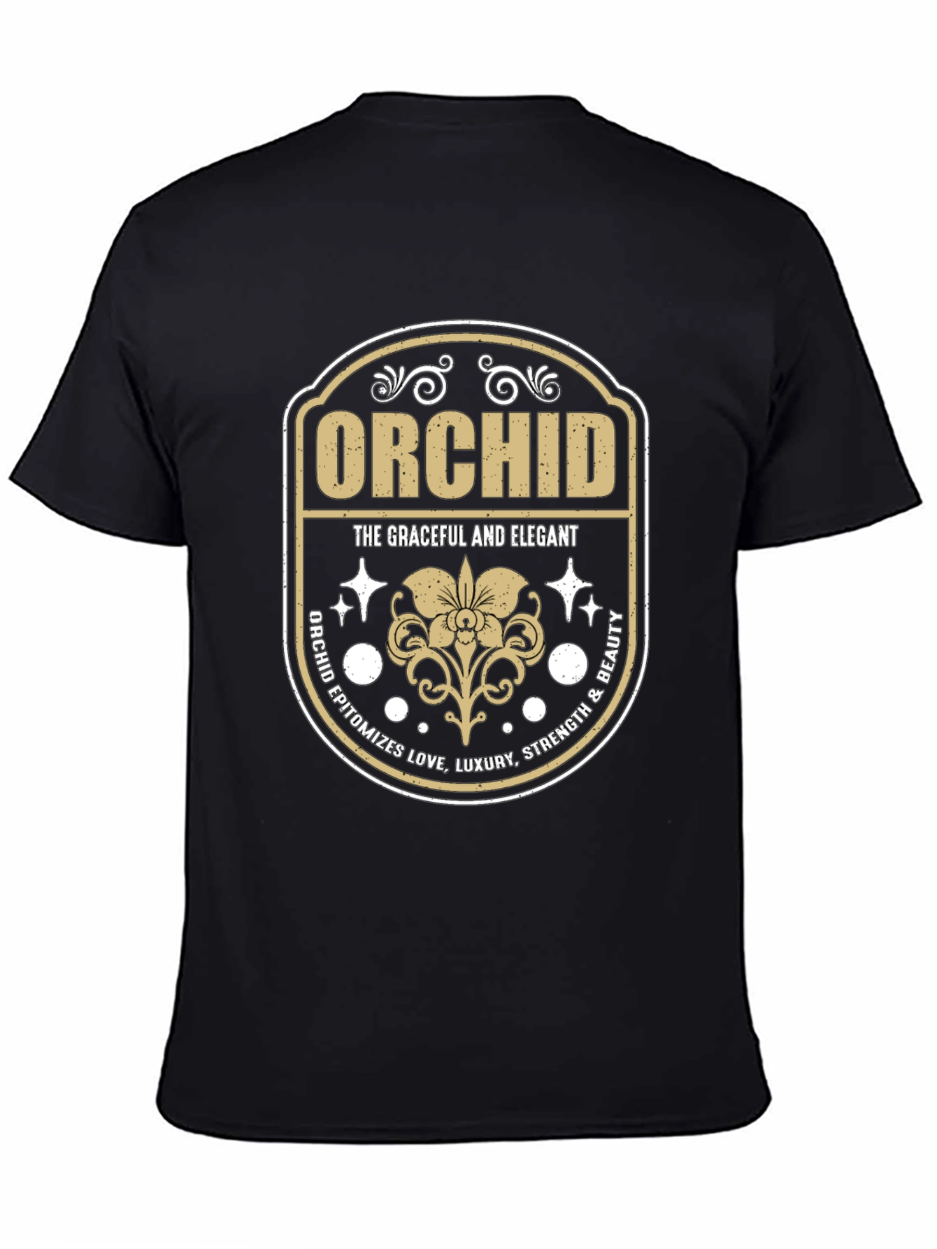 Elegant Orchid Graphic T-Shirt for Men