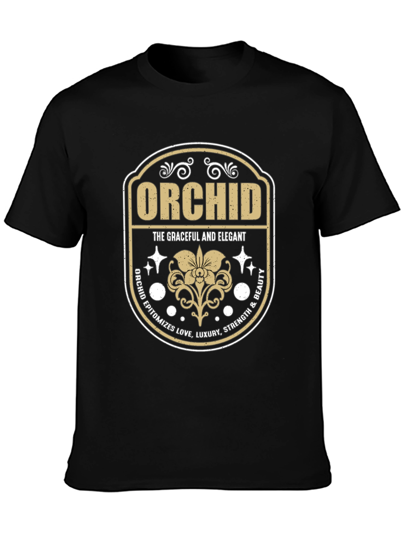 Elegant Orchid Graphic T-Shirt for Men