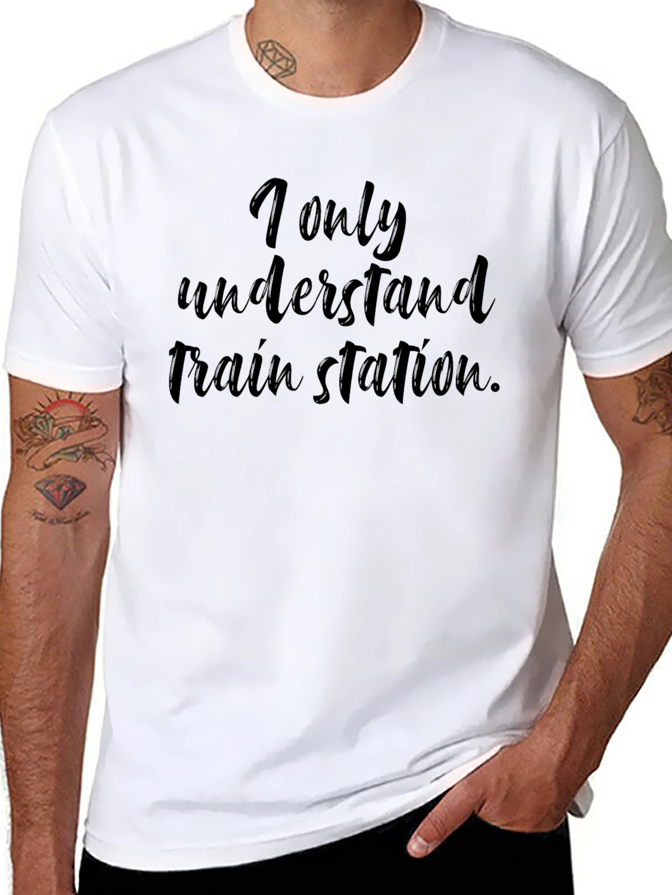 I Only Understand Train Station Tee