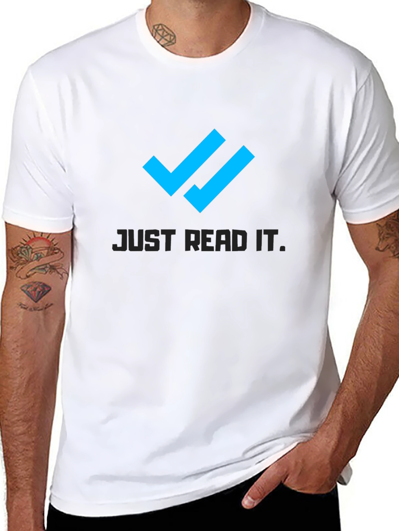 Just Read It Tee - Double Check Mark T-Shirt