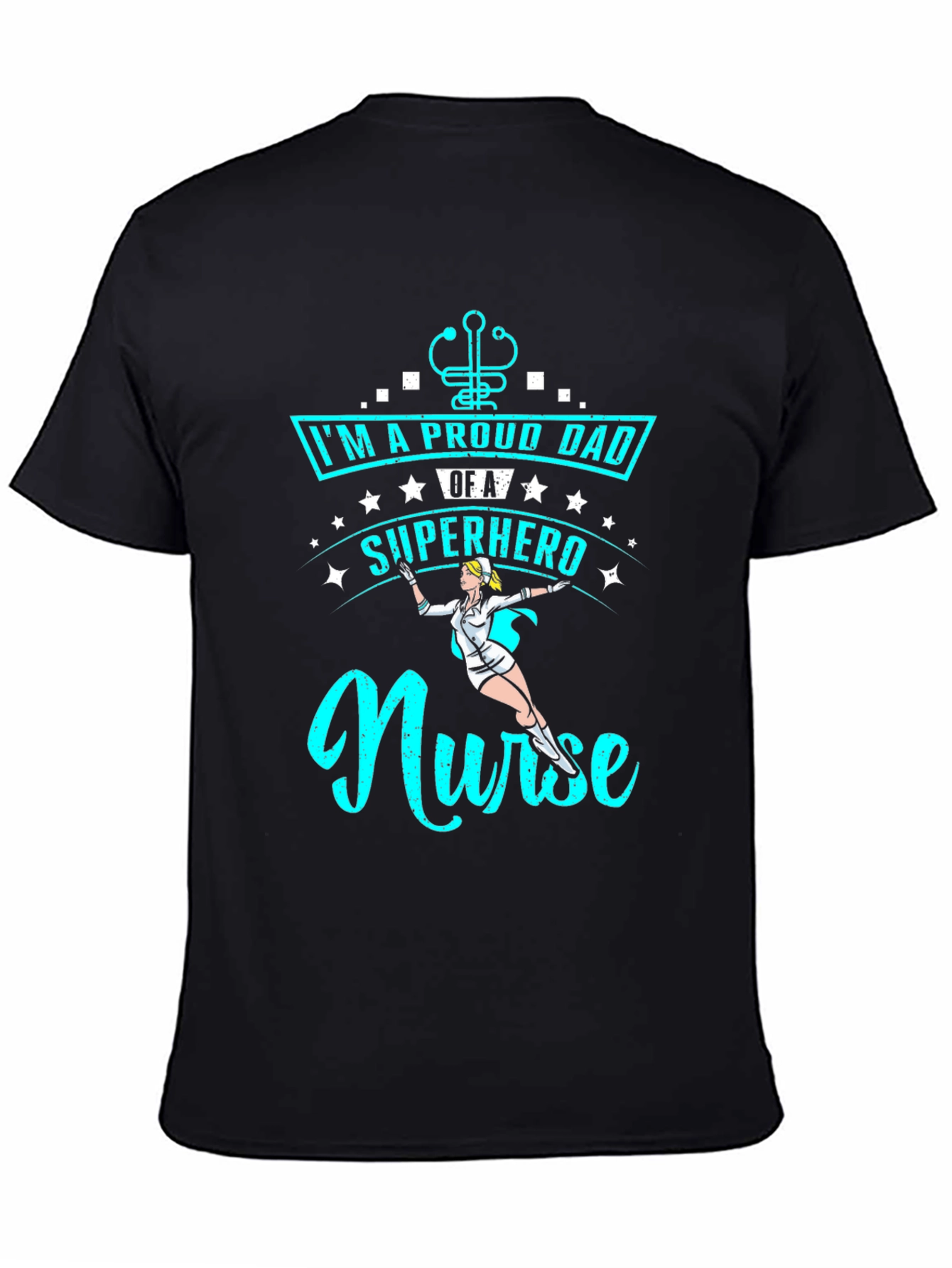 Proud Dad Superhero Nurse T-Shirt