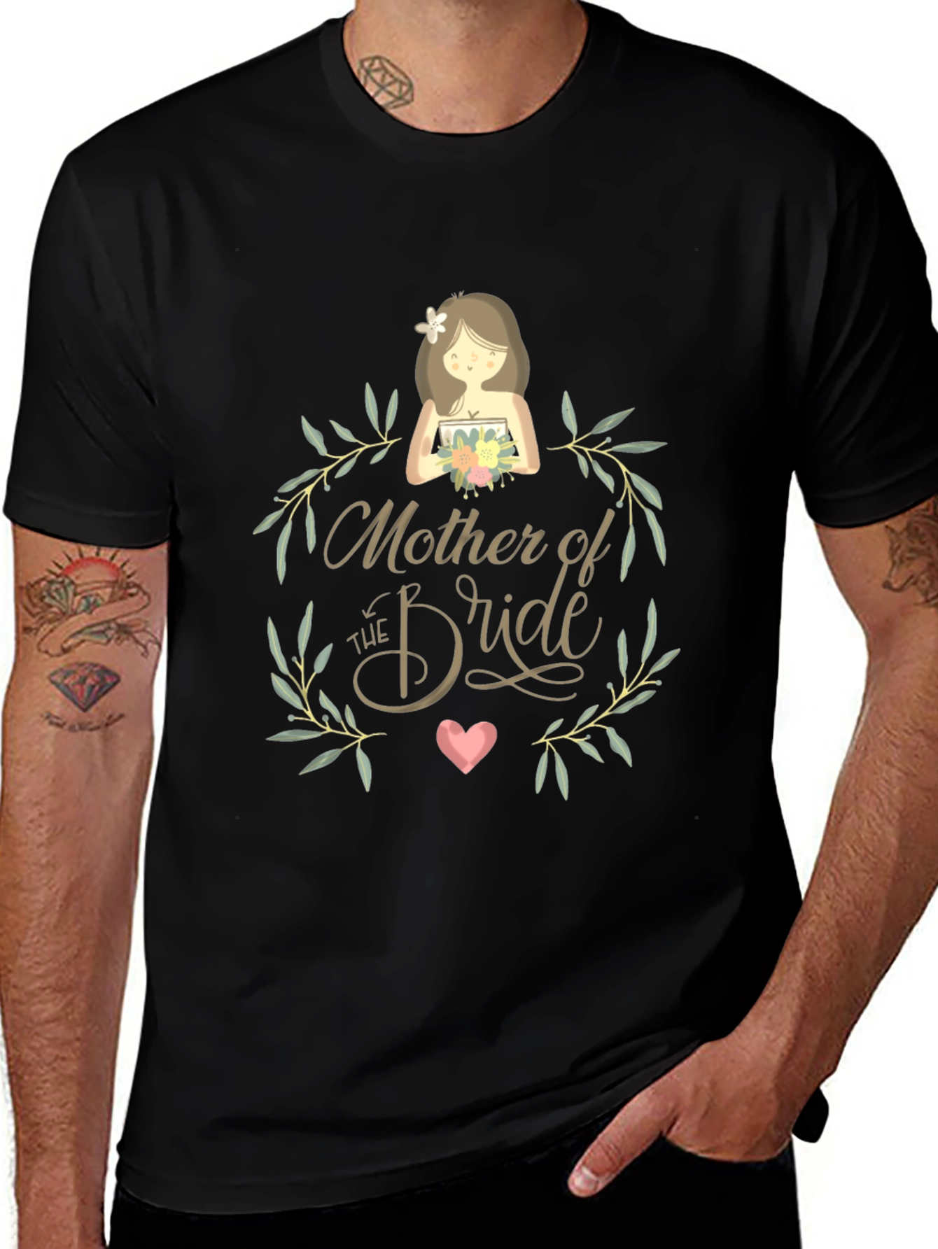 Mother of the Bride Graphic Tee - Black