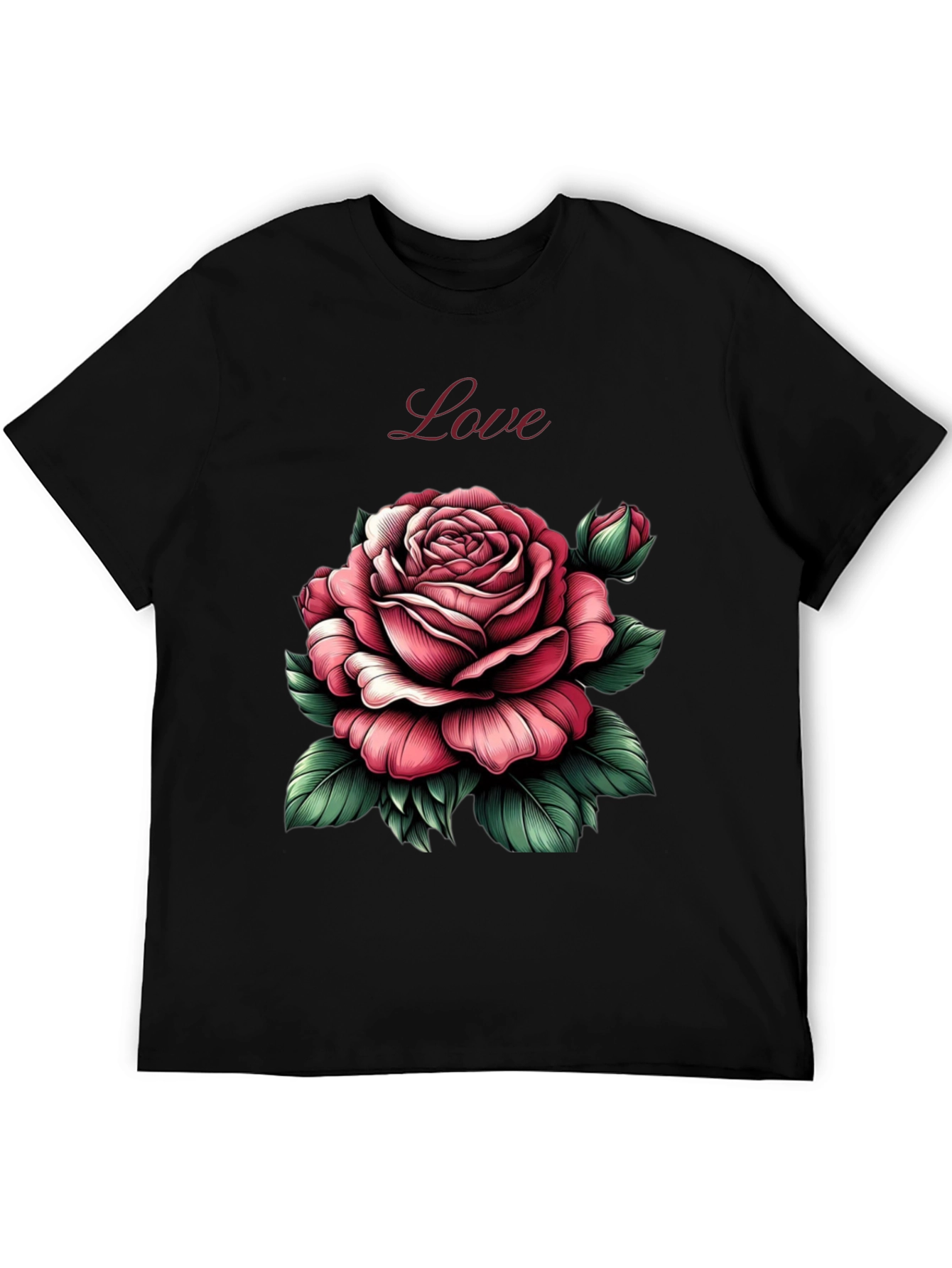 Love Rose Graphic Tee - Soft Cotton Blend