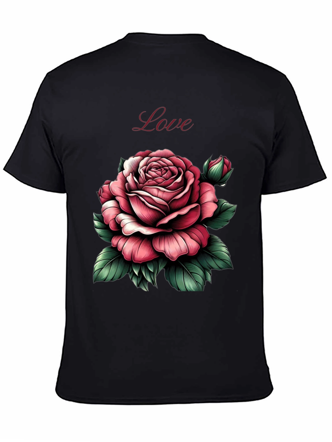Love Rose Graphic Tee - Soft Cotton Blend