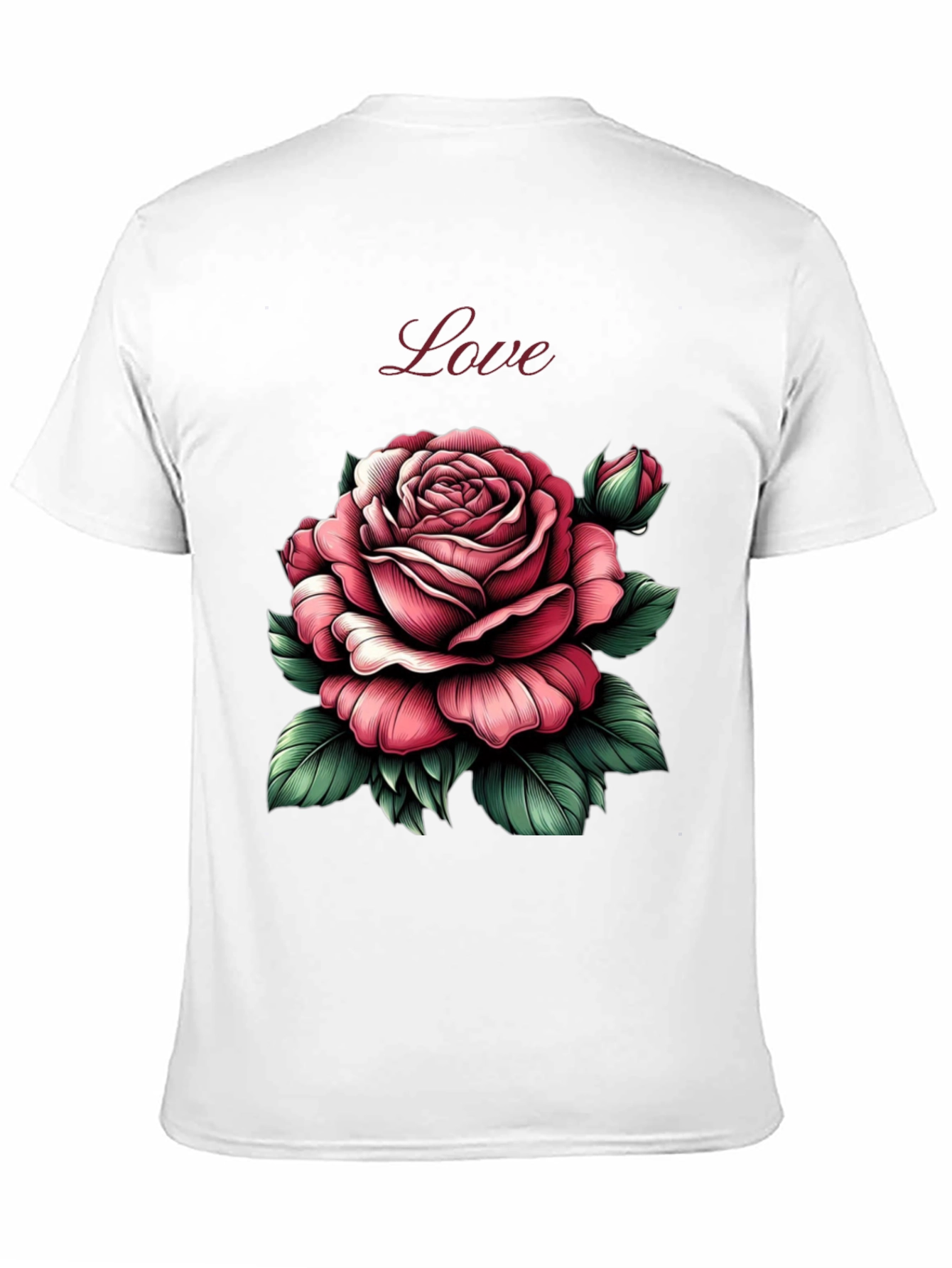 Love Rose Graphic Tee - Soft Cotton Blend