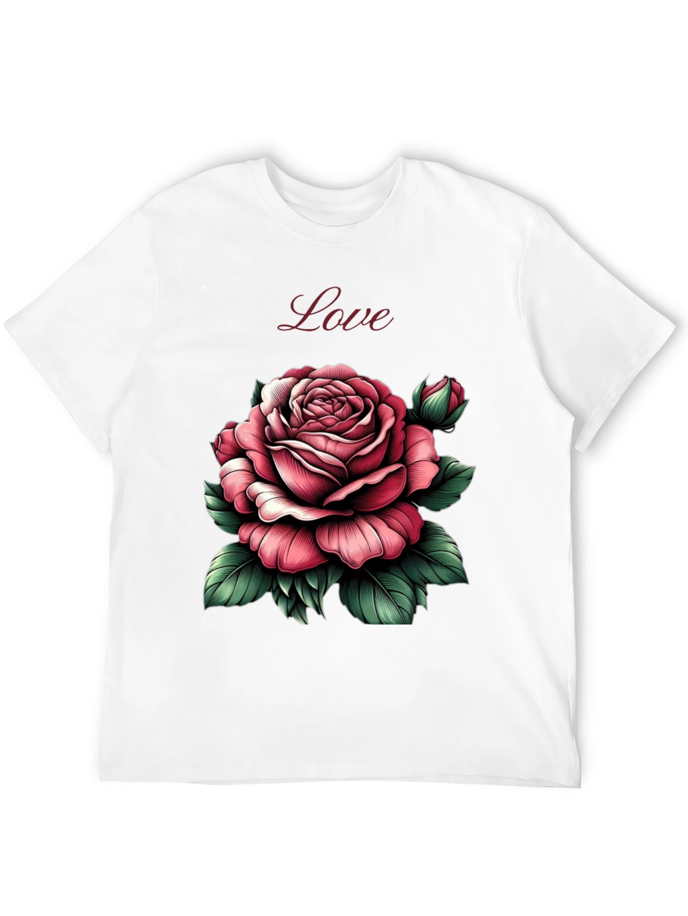 Love Rose Graphic Tee - Soft Cotton Blend