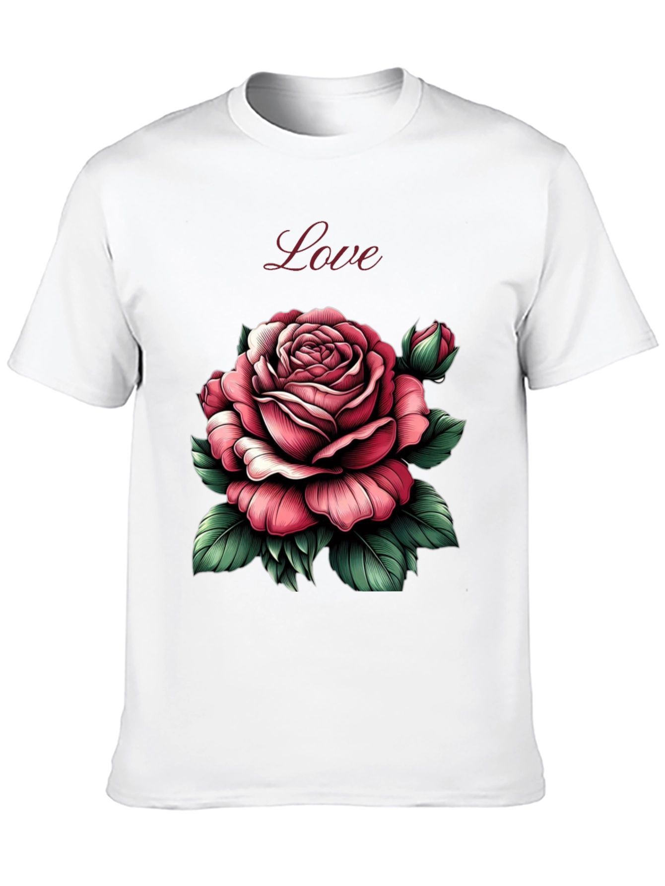 Love Rose Graphic Tee - Soft Cotton Blend