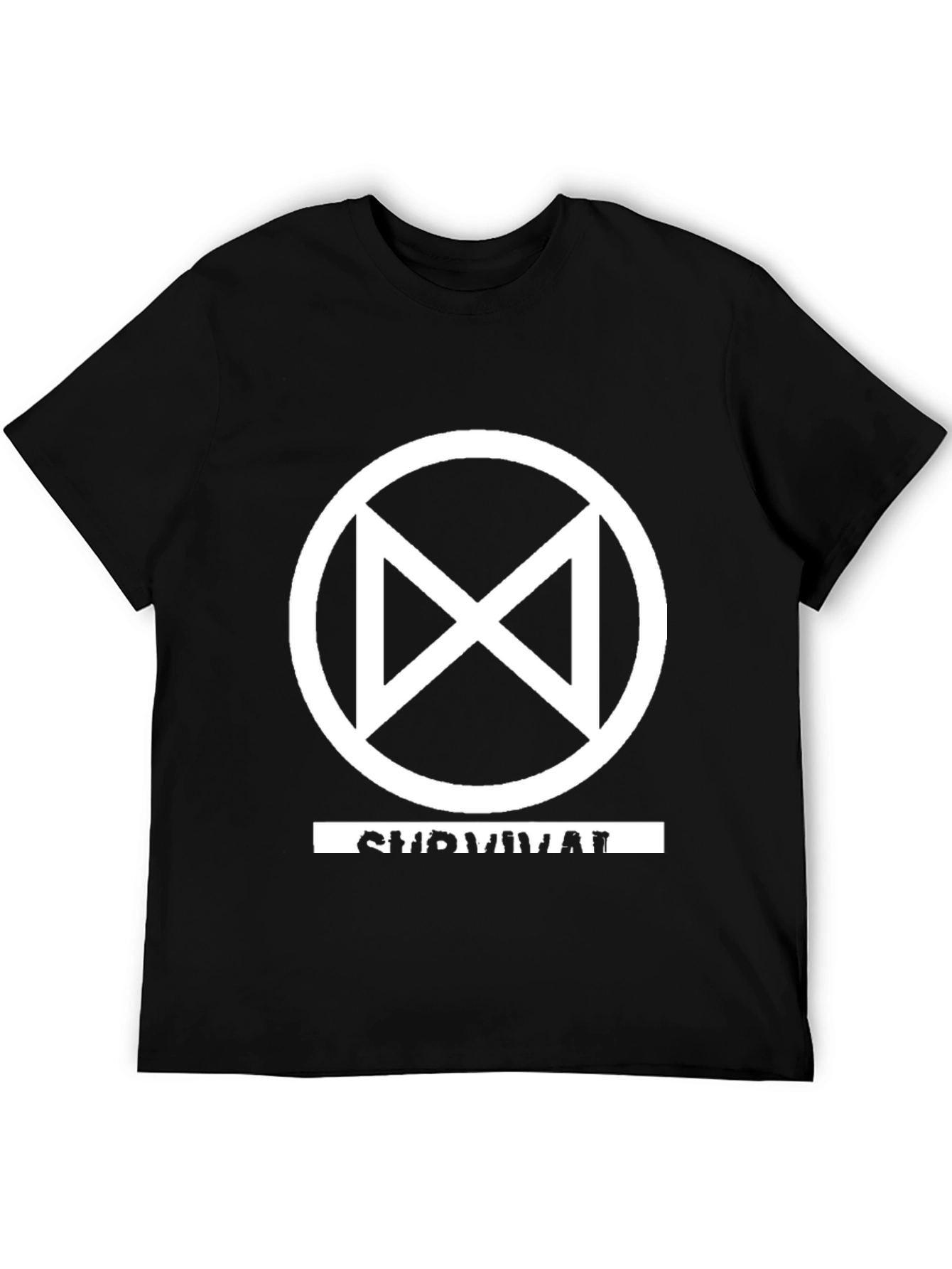Survival Symbol T-Shirt - Black Graphic Tee