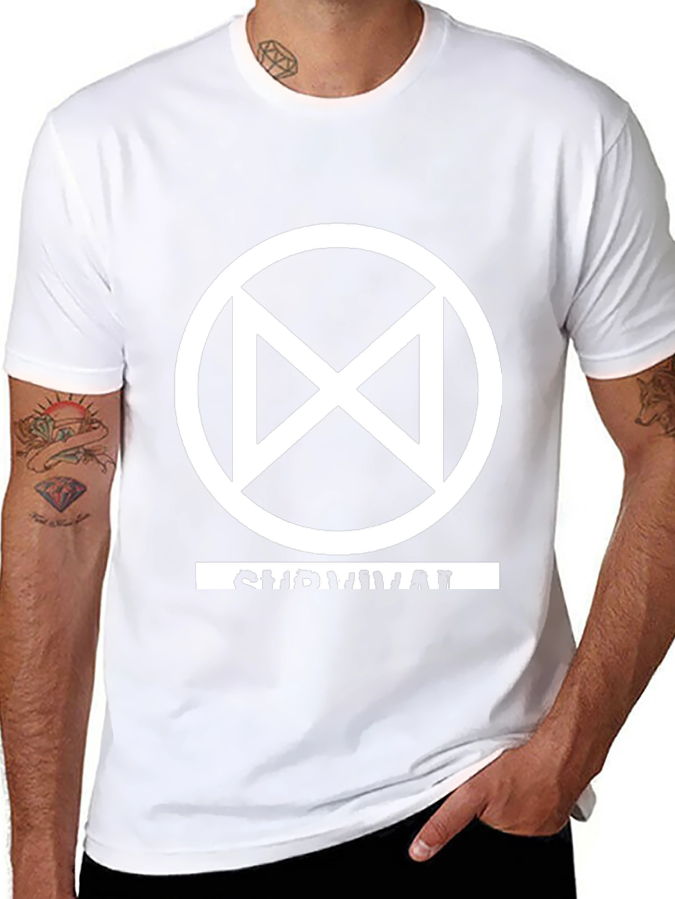 Survival Symbol T-Shirt - Black Graphic Tee