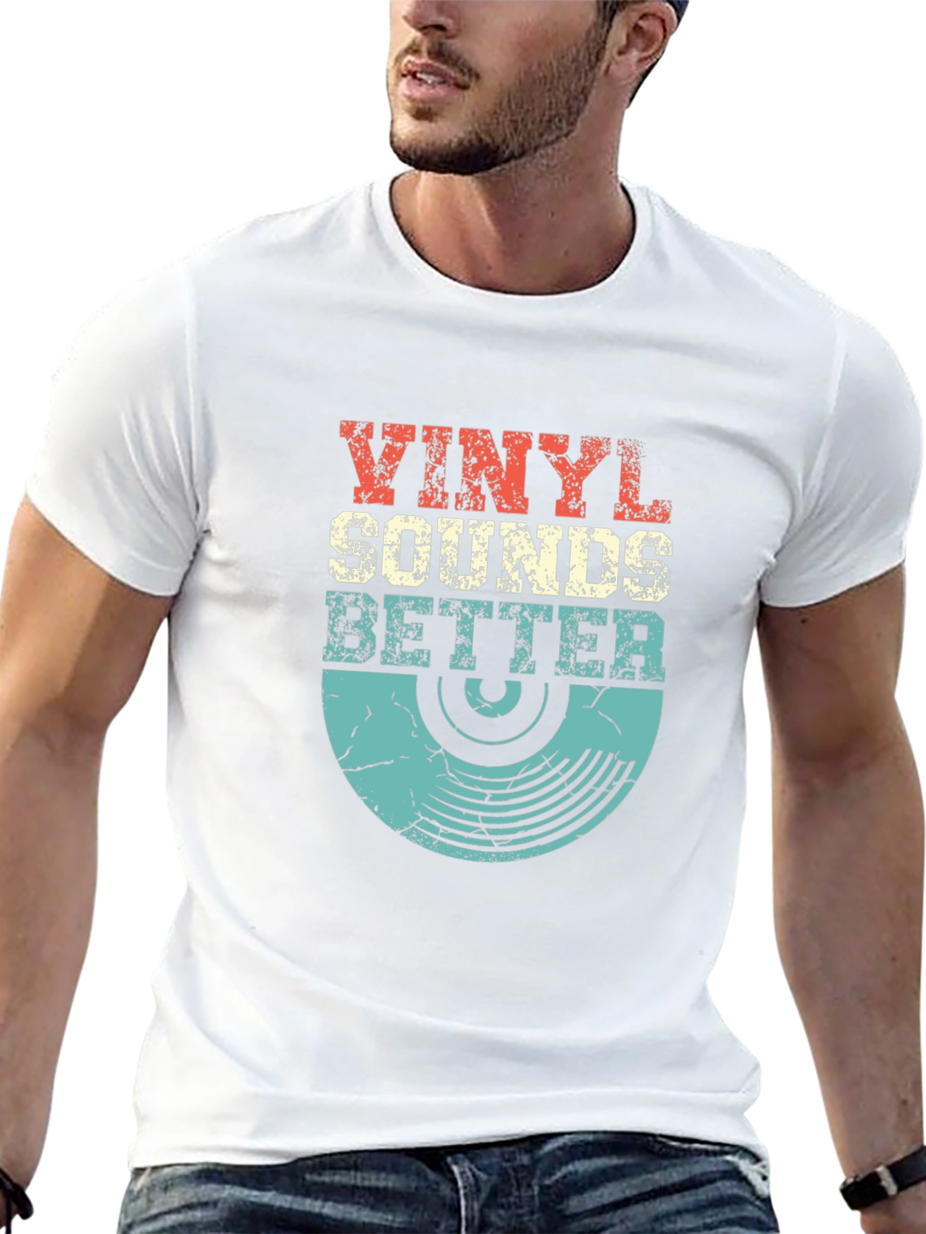 Vinyl Sounds Better Retro Graphic T-Shirt