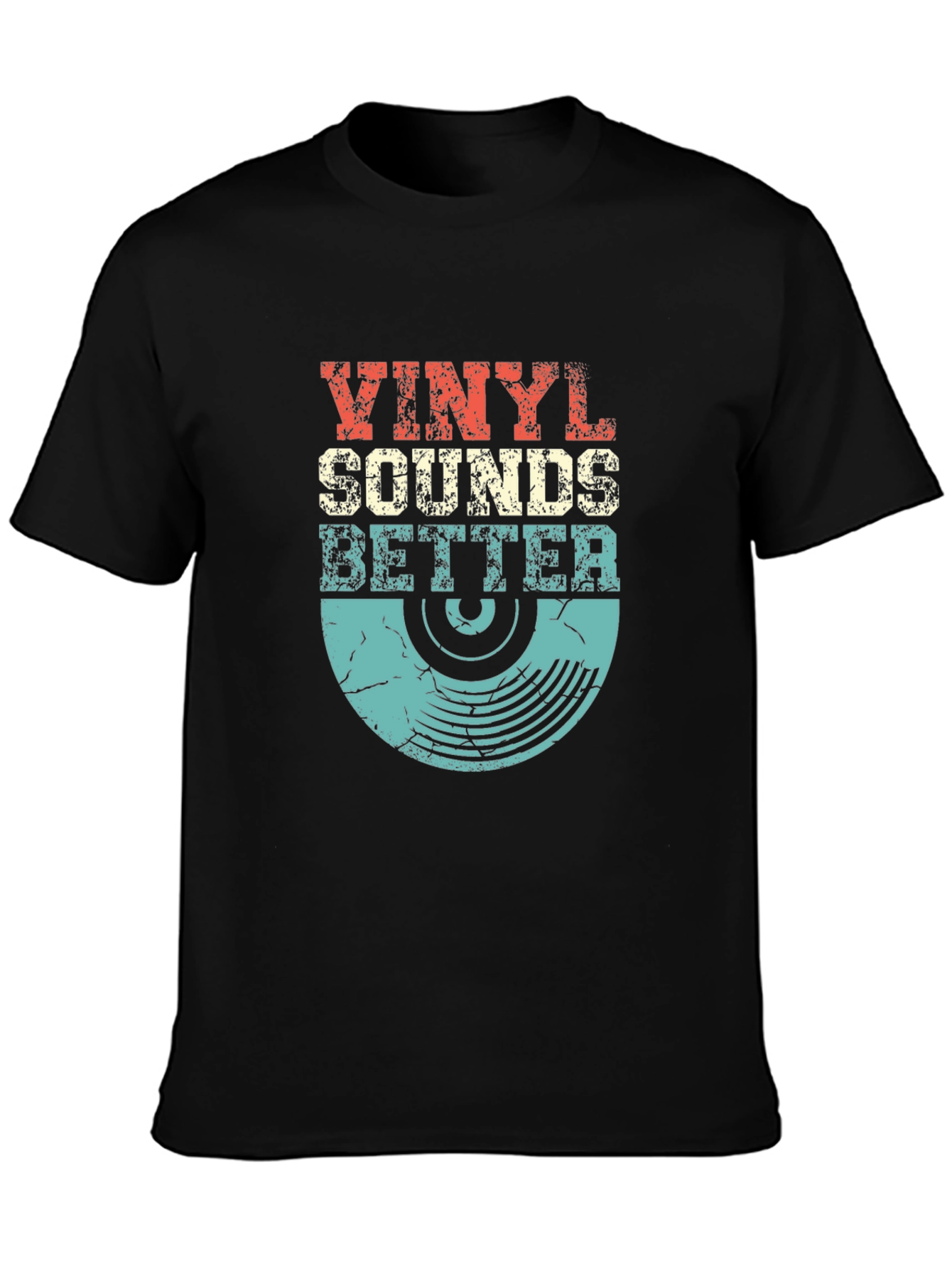 Vinyl Sounds Better Retro Graphic T-Shirt
