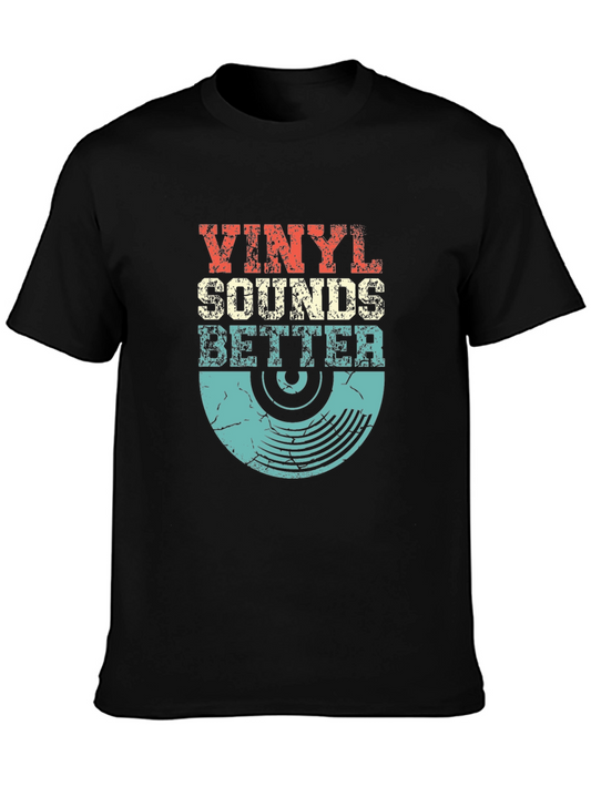 Vinyl Sounds Better Retro Graphic T-Shirt