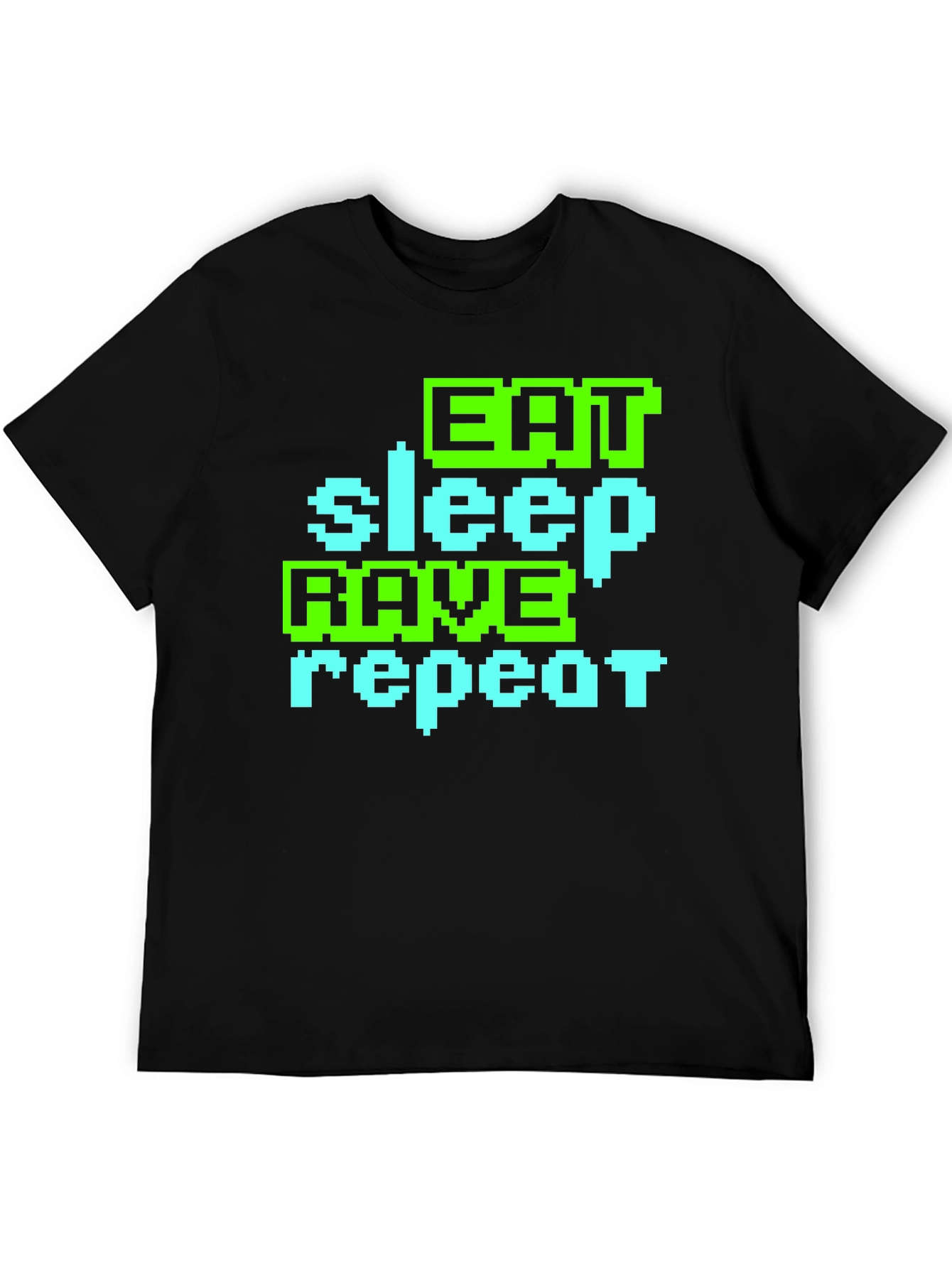 Eat Sleep Rave Repeat Graphic T-Shirt
