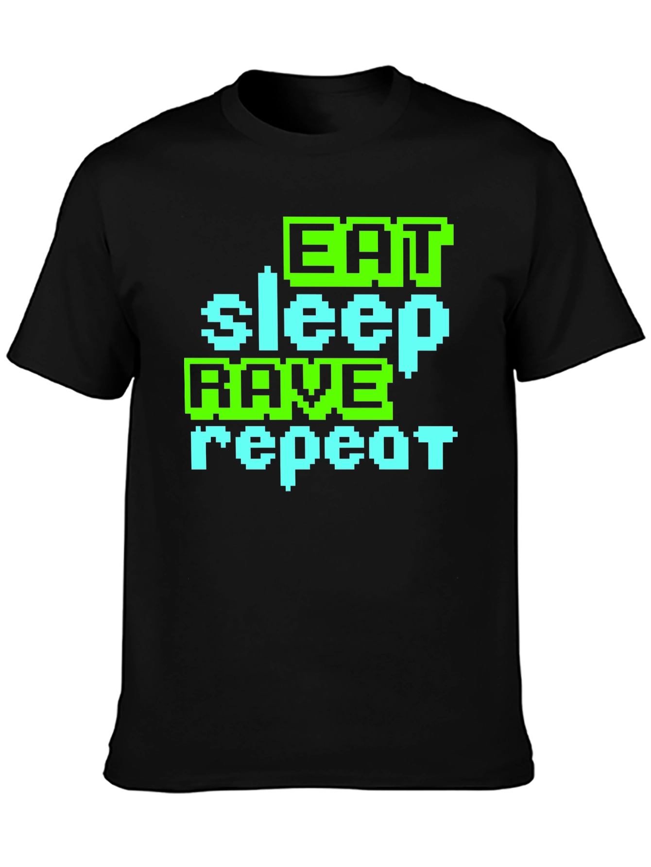 Eat Sleep Rave Repeat Graphic T-Shirt