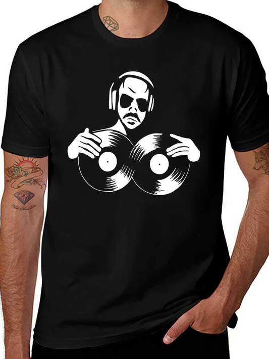 DJ Vinyl Record Graphic T-Shirt