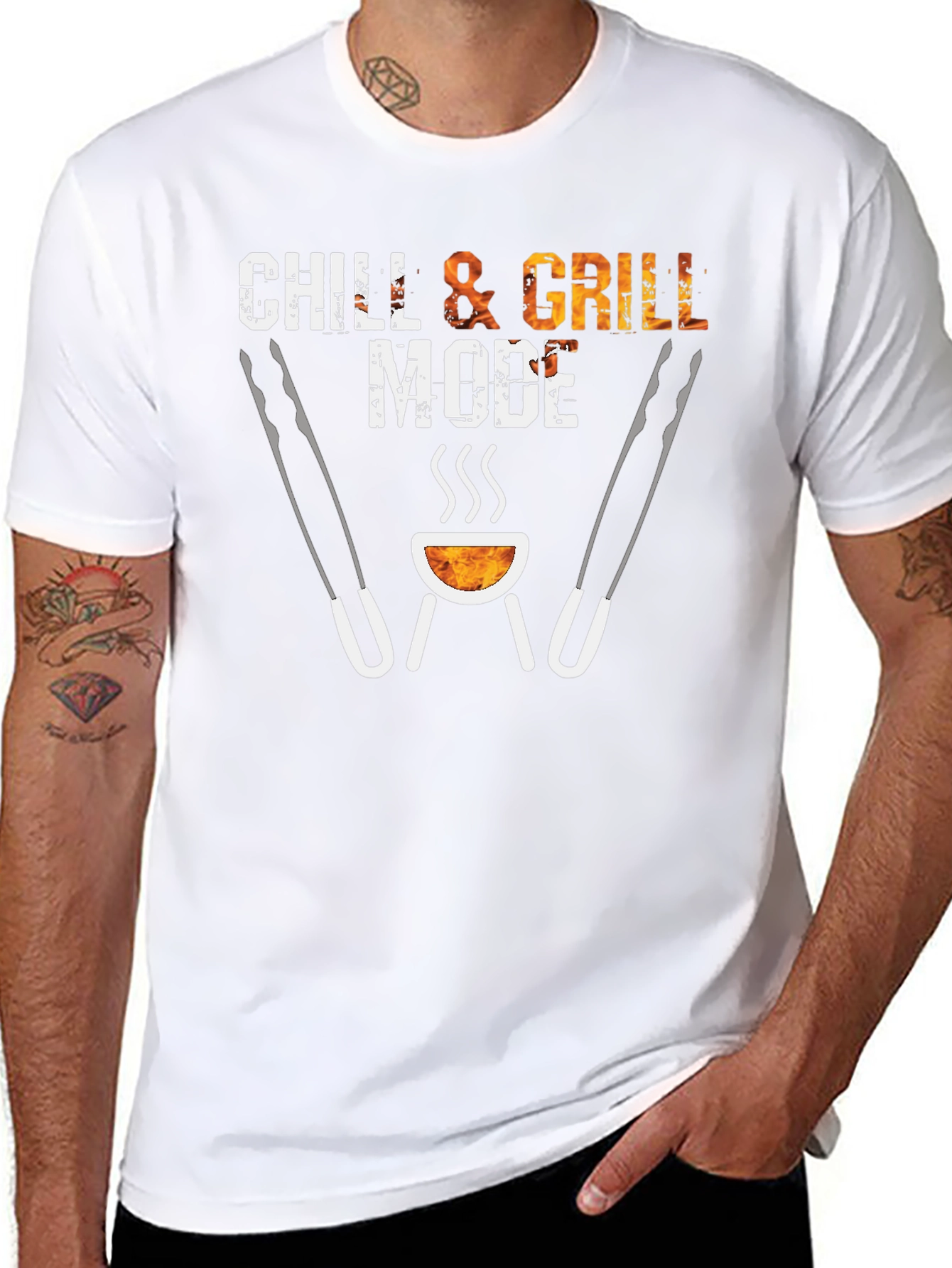 Chill & Grill Mode Black T-Shirt
