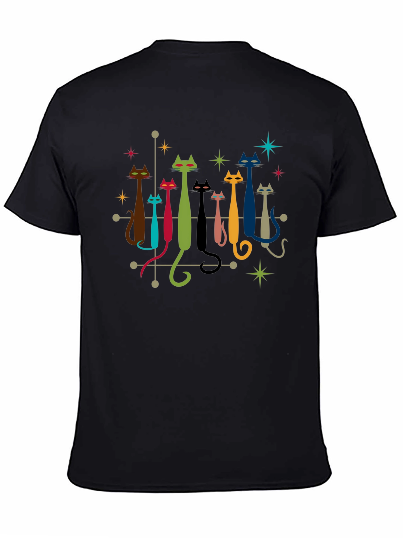 Retro Cat T-Shirt - Atomic Style
