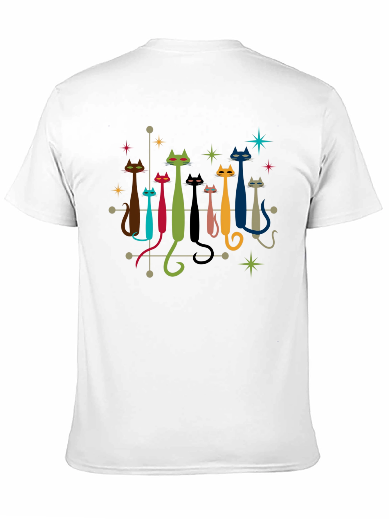 Retro Cat T-Shirt - Atomic Style