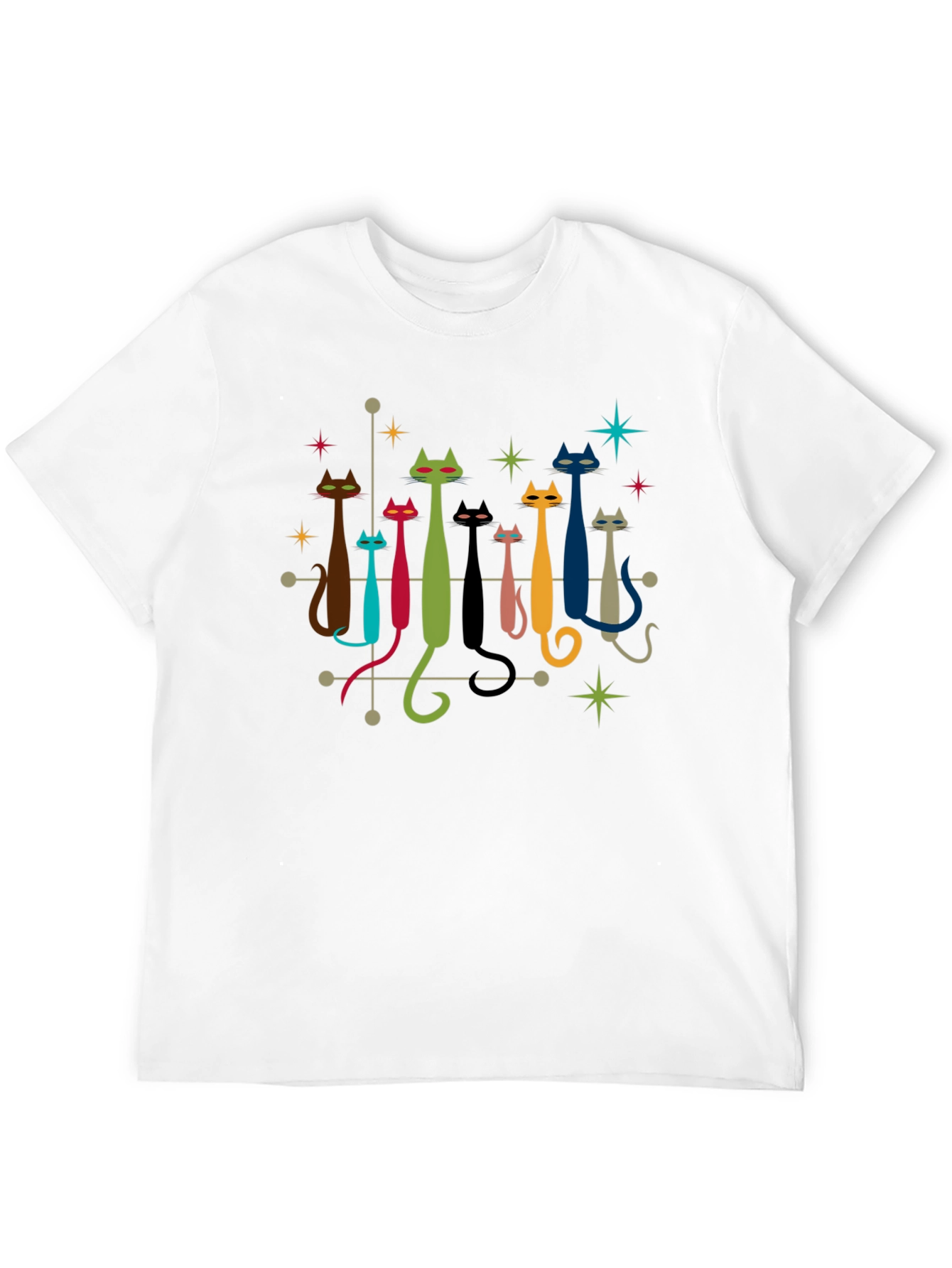 Retro Cat T-Shirt - Atomic Style