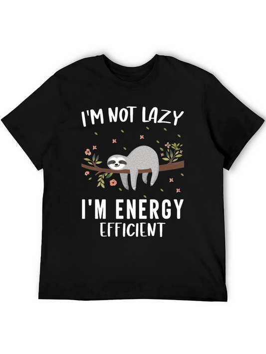 Im Not Lazy Sloth T-Shirt - Energy Efficient Design