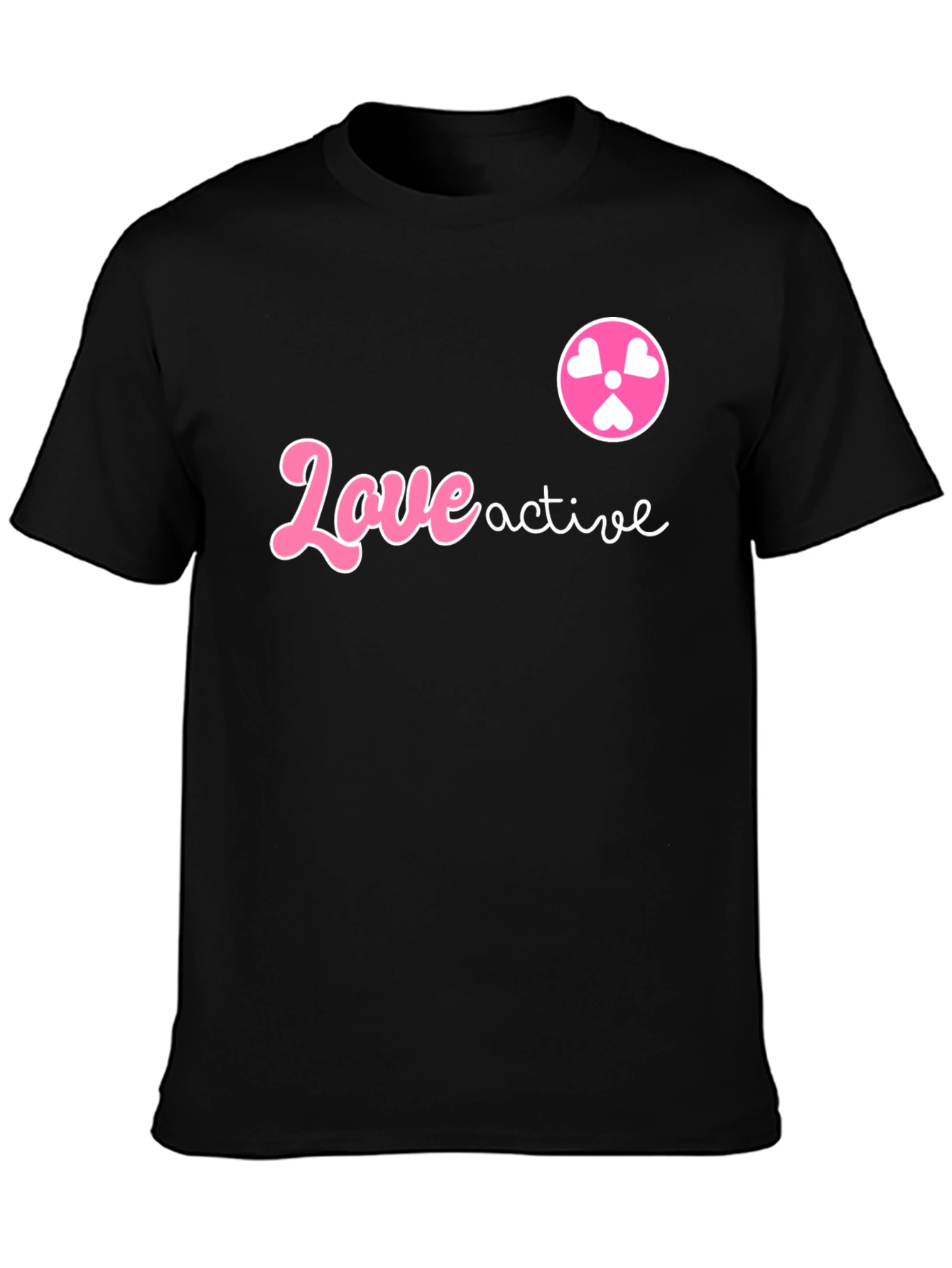 Love Active Graphic T-Shirt - Stylish Black Tee