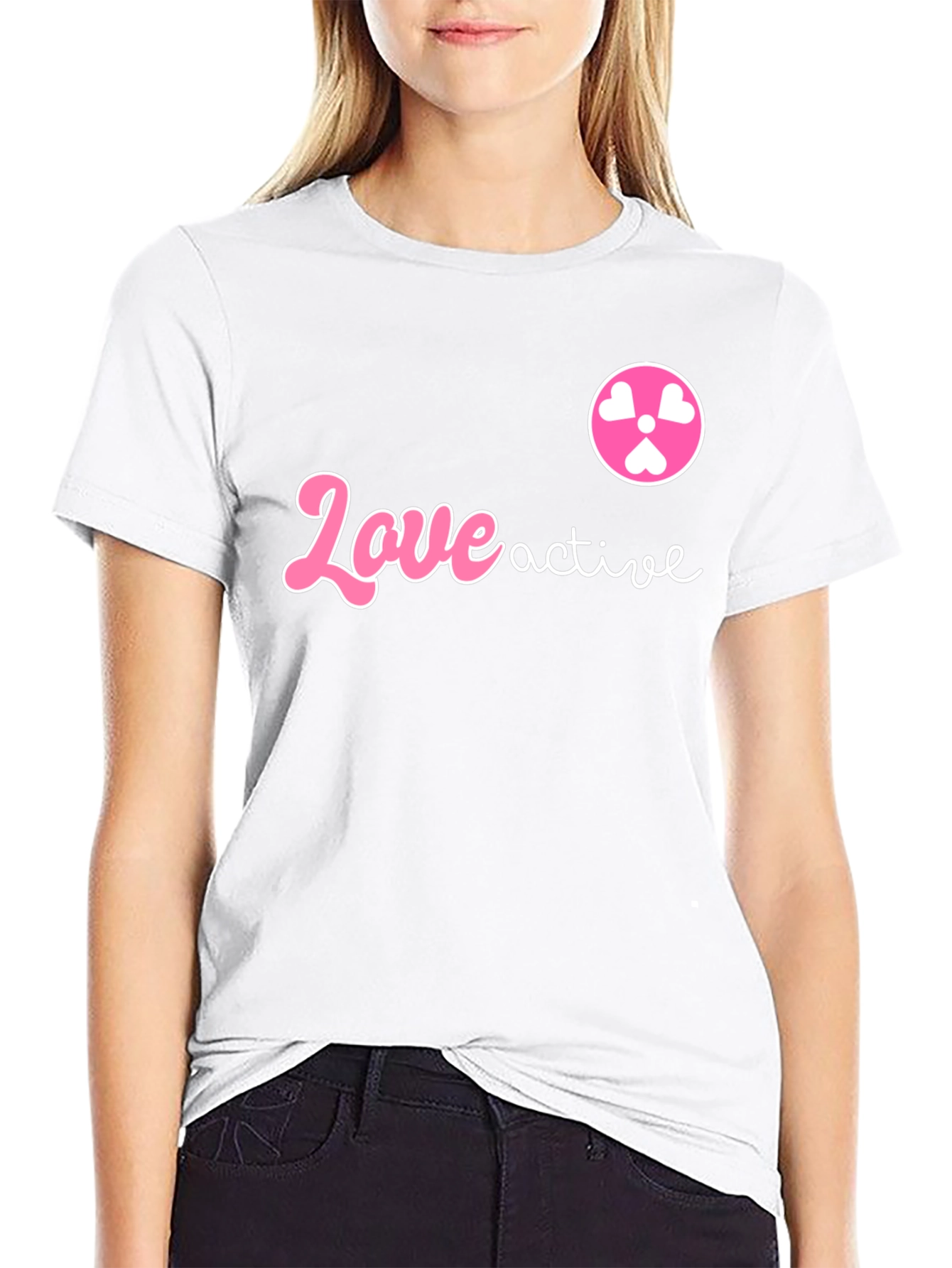 Love Active Graphic T-Shirt - Stylish Black Tee
