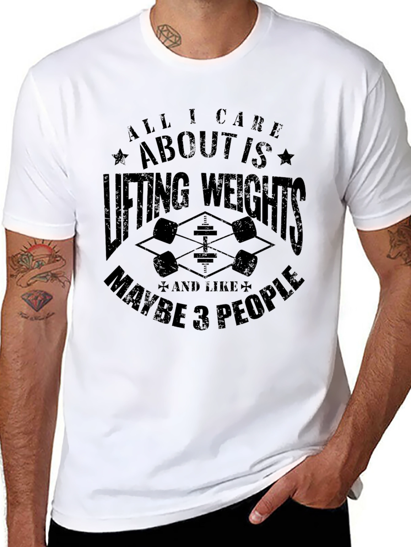Lifting Weights Graphic T-Shirt - Gym & Fitness Apparel