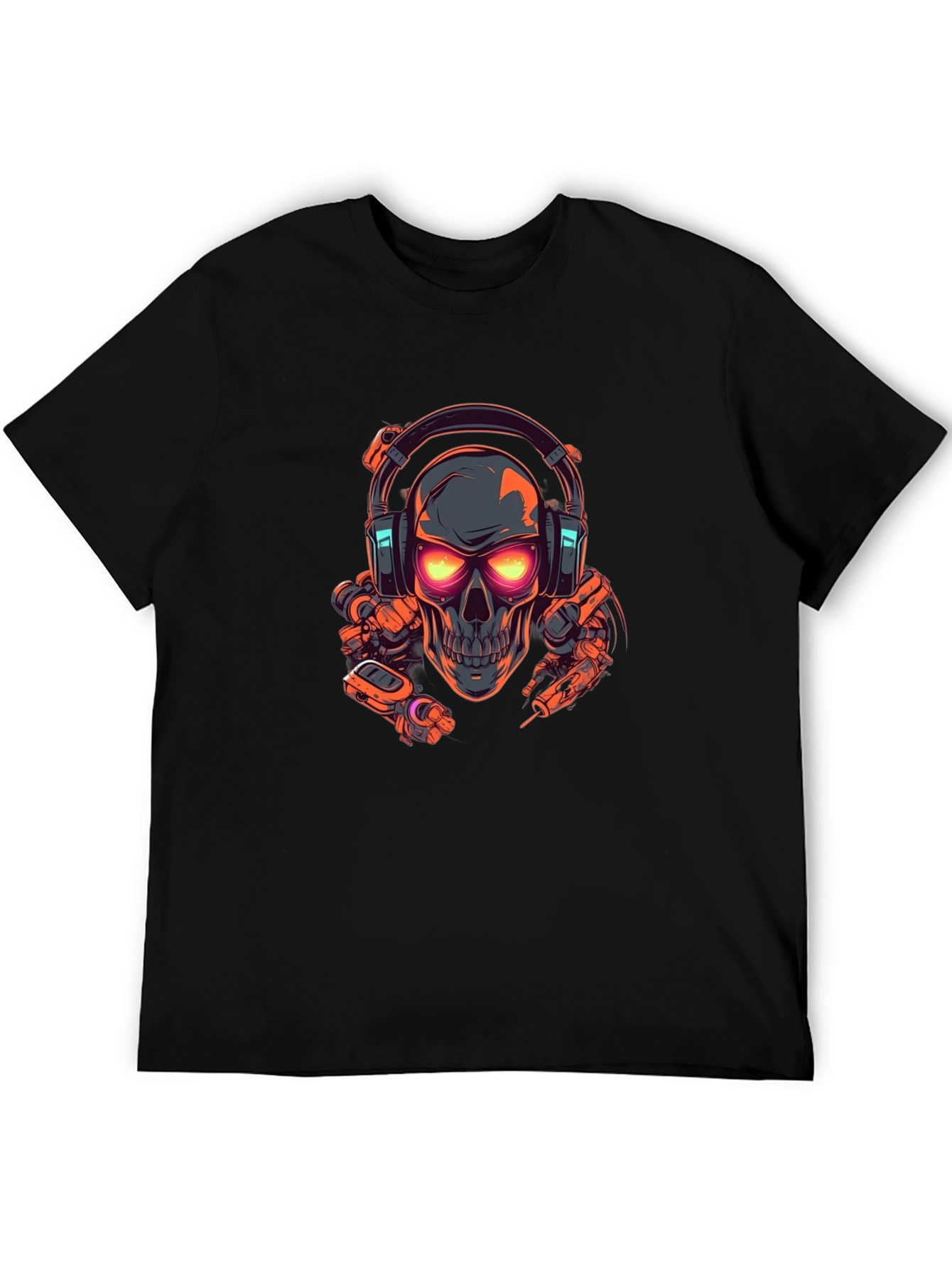 Skull Headphone Graphic T-Shirt