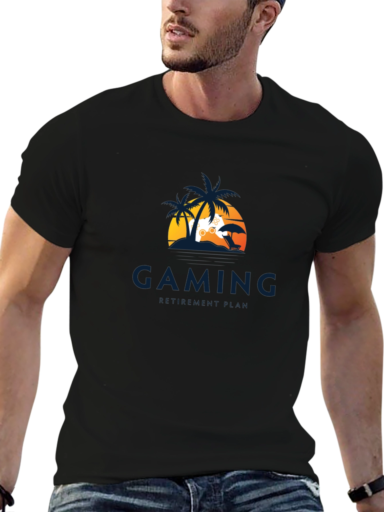 Gaming T-Shirt - Beach Vibes Gamer Tee