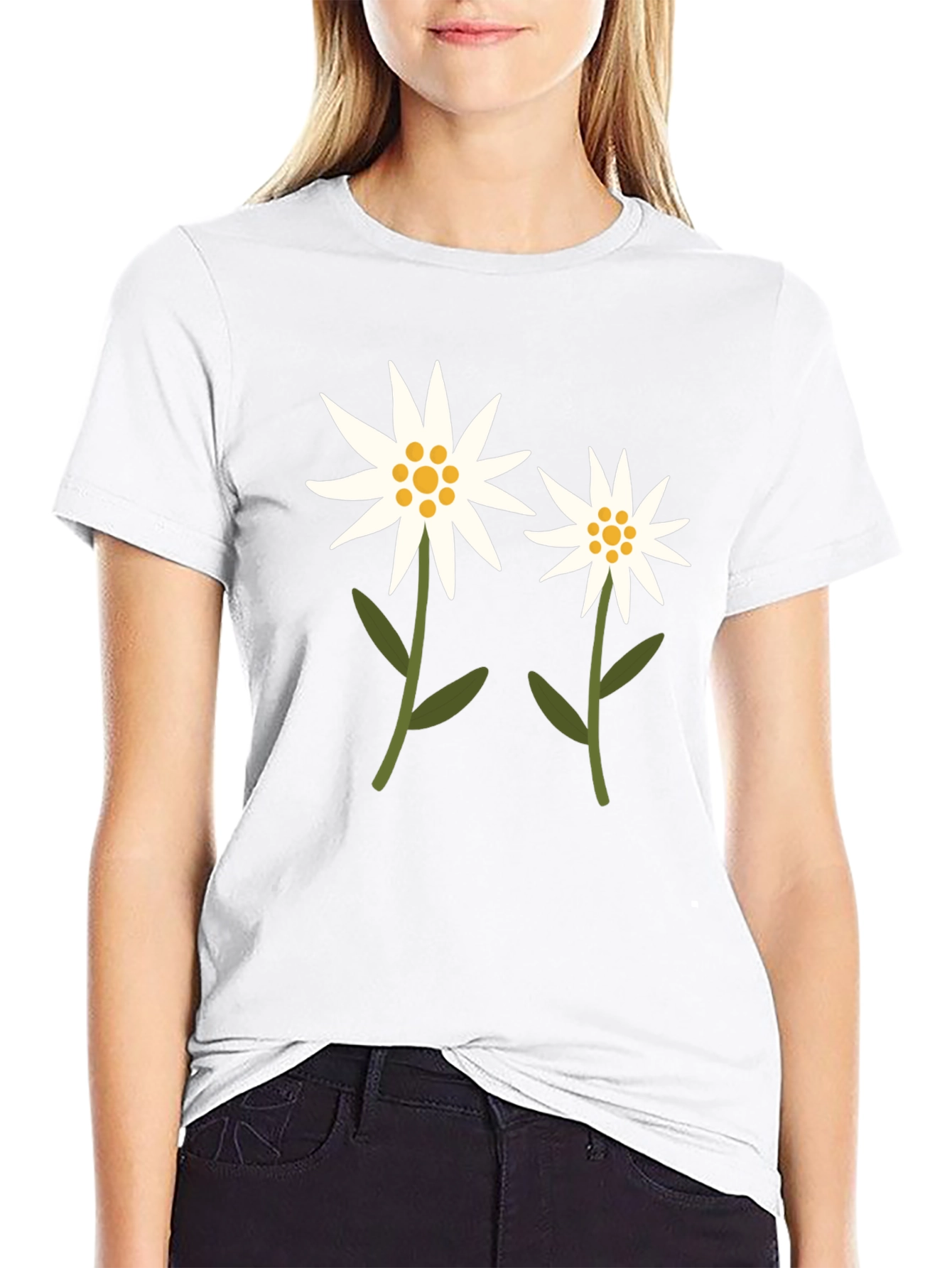 Edelweiss Flower Graphic T-Shirt