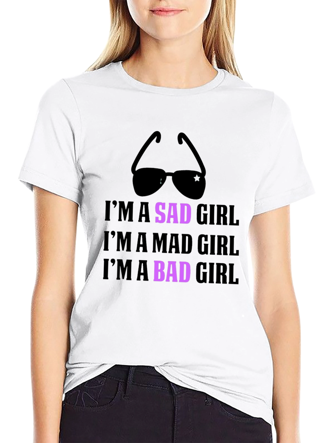 Im a Sad Girl Black Graphic Tee