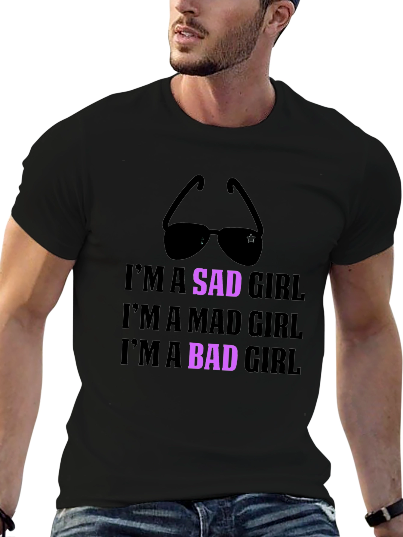 Im a Sad Girl Black Graphic Tee